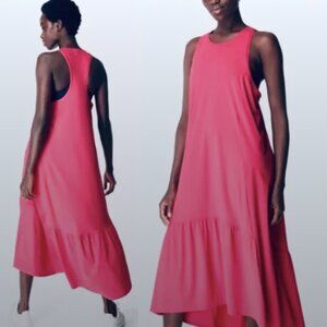 Sweaty Betty Explorer Ace Midi Dress - Neon Pink (Size M)